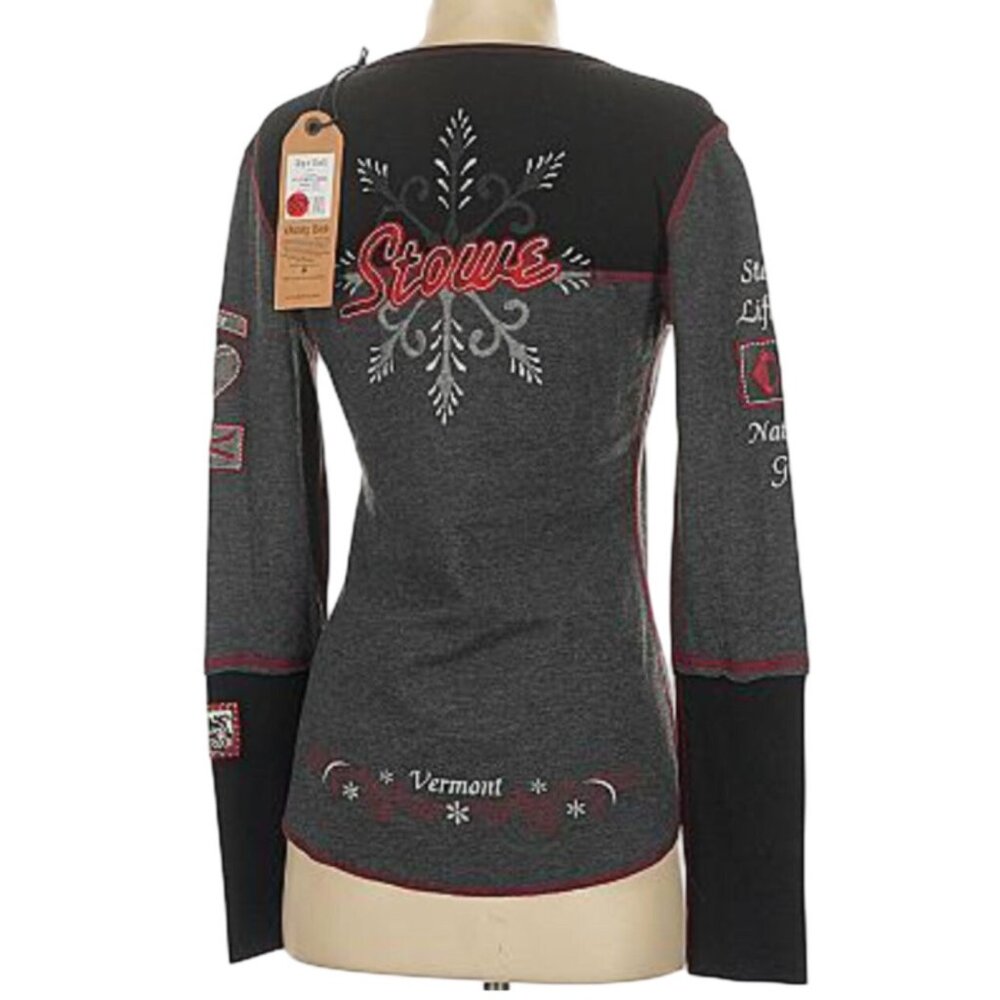 Alp-n-Rock Custom Henley Stowe Vermont Heather/Black Small MSRP$198 - Picture 3 of 16